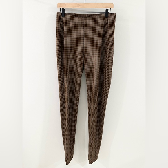 J. Jill Ponte Knit Leggings Brown Herringbone Size Medium Tall - Picture 3 of 7